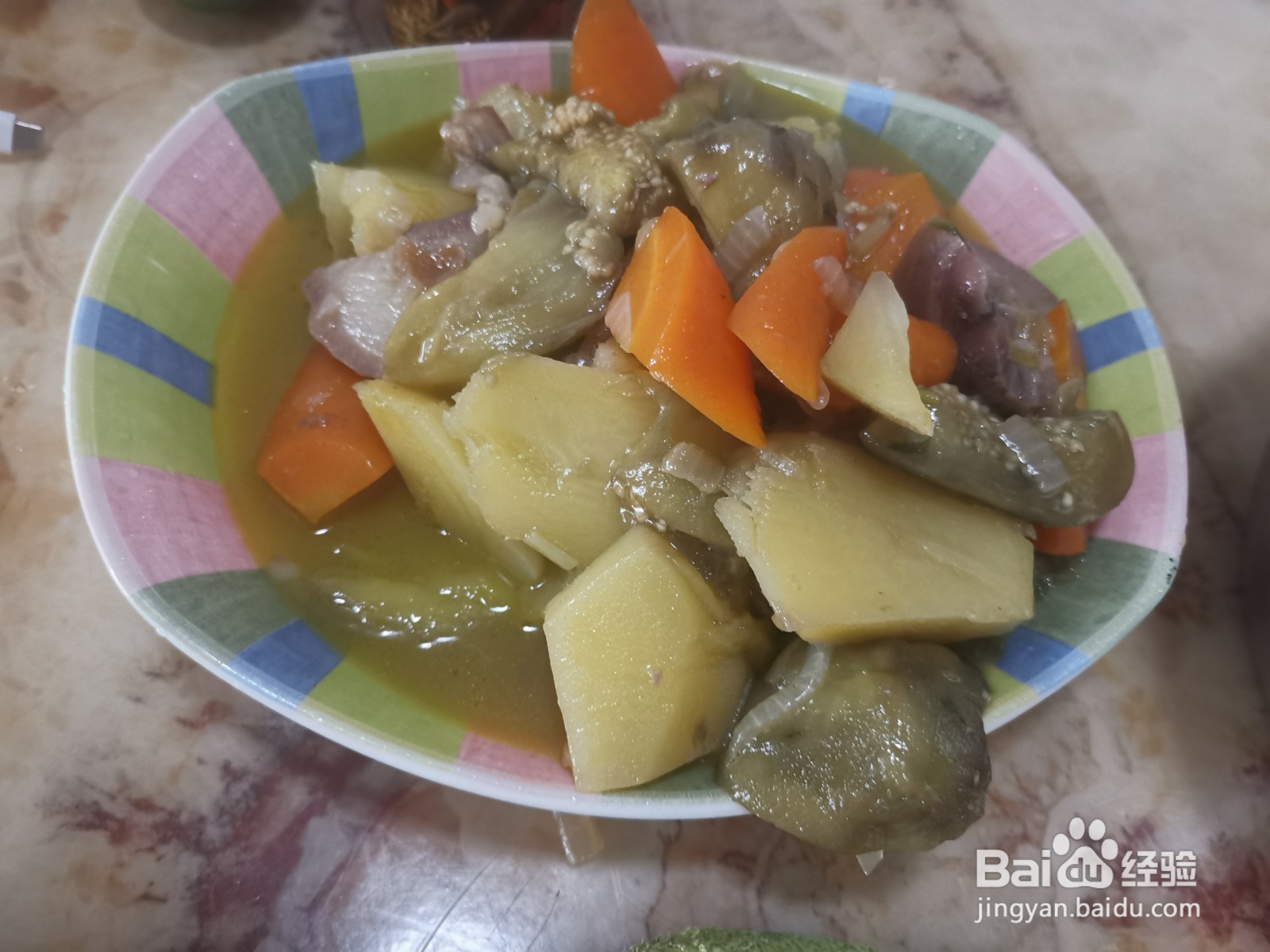土豆茄子炖胡萝卜的做法
