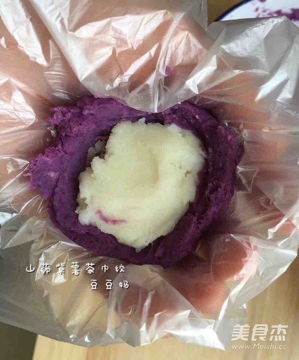 山药紫薯茶巾绞