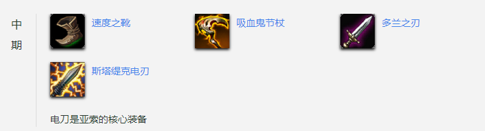 疾风剑豪 亚索 出装 加点顺序