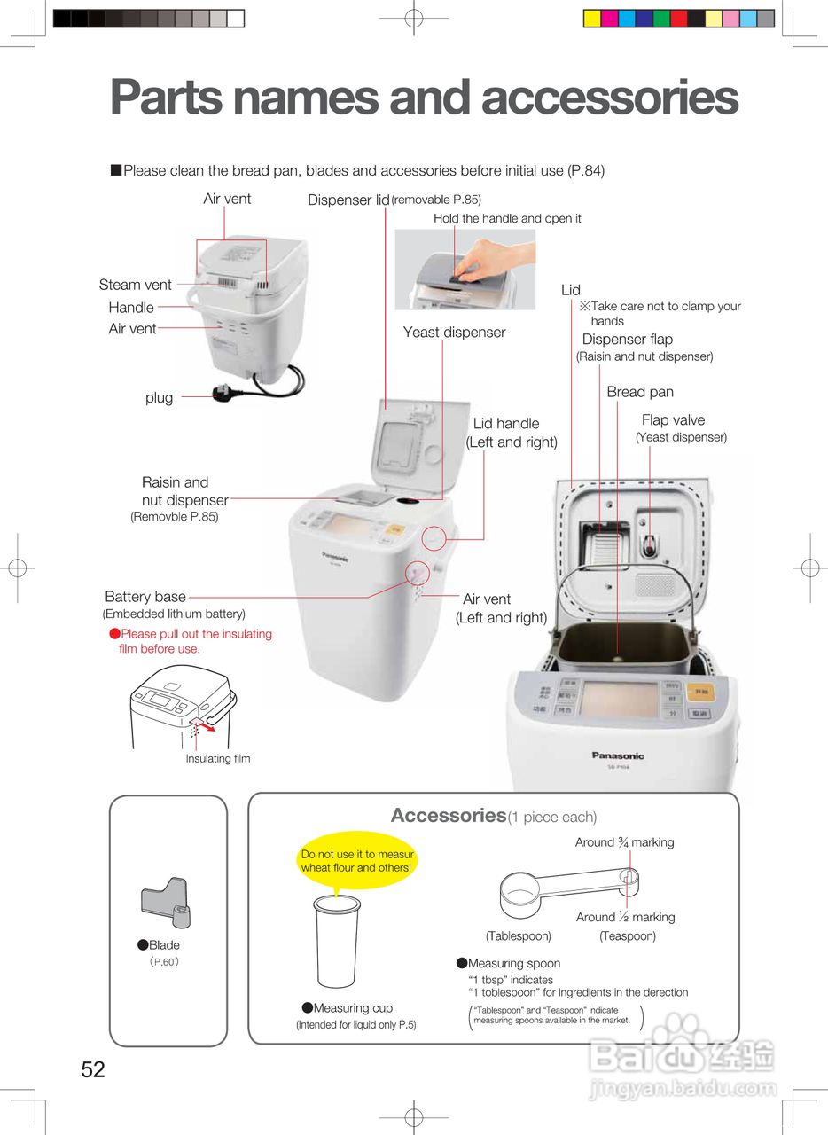 松下SD-P104自动面包机说明书:[6]