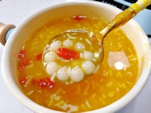 南瓜酒酿小元宵的做法