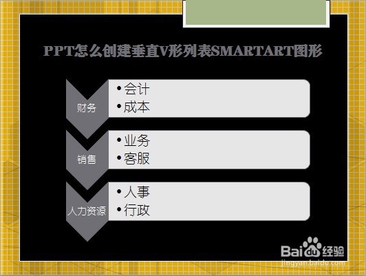 PPT怎么创建垂直V形列表SMARTART图形