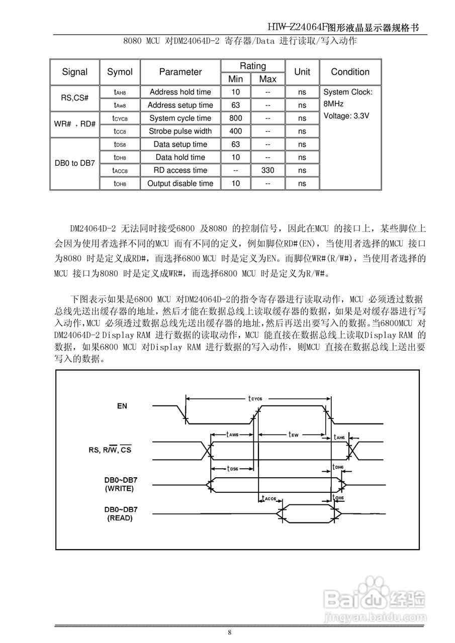 HTW-Z24064F液晶显示模块使用手册:[1]