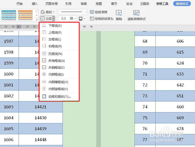 如何设置word表格的样式