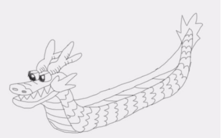 怎么画龙舟简笔画