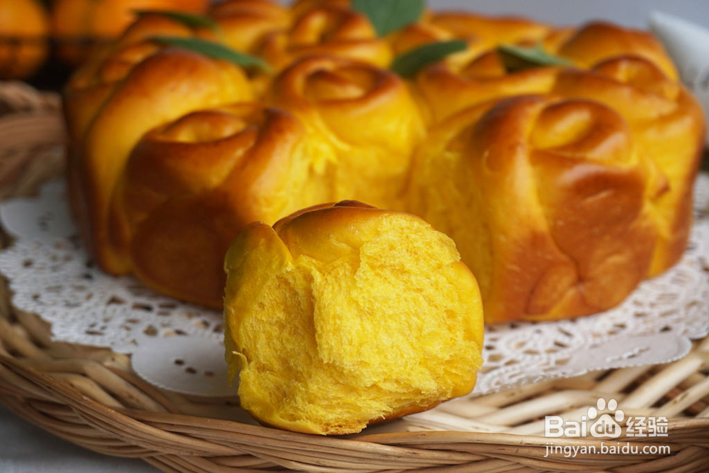 南瓜面包花的做法