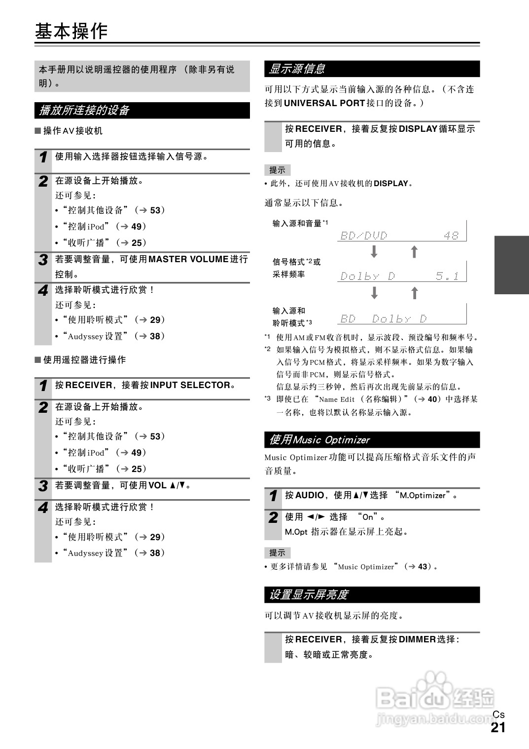 安桥TX-SR508接收机使用说明书:[2]