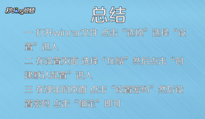 winRAR如何自动添加解压密码