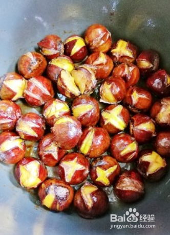 超快手电饭锅烤栗子