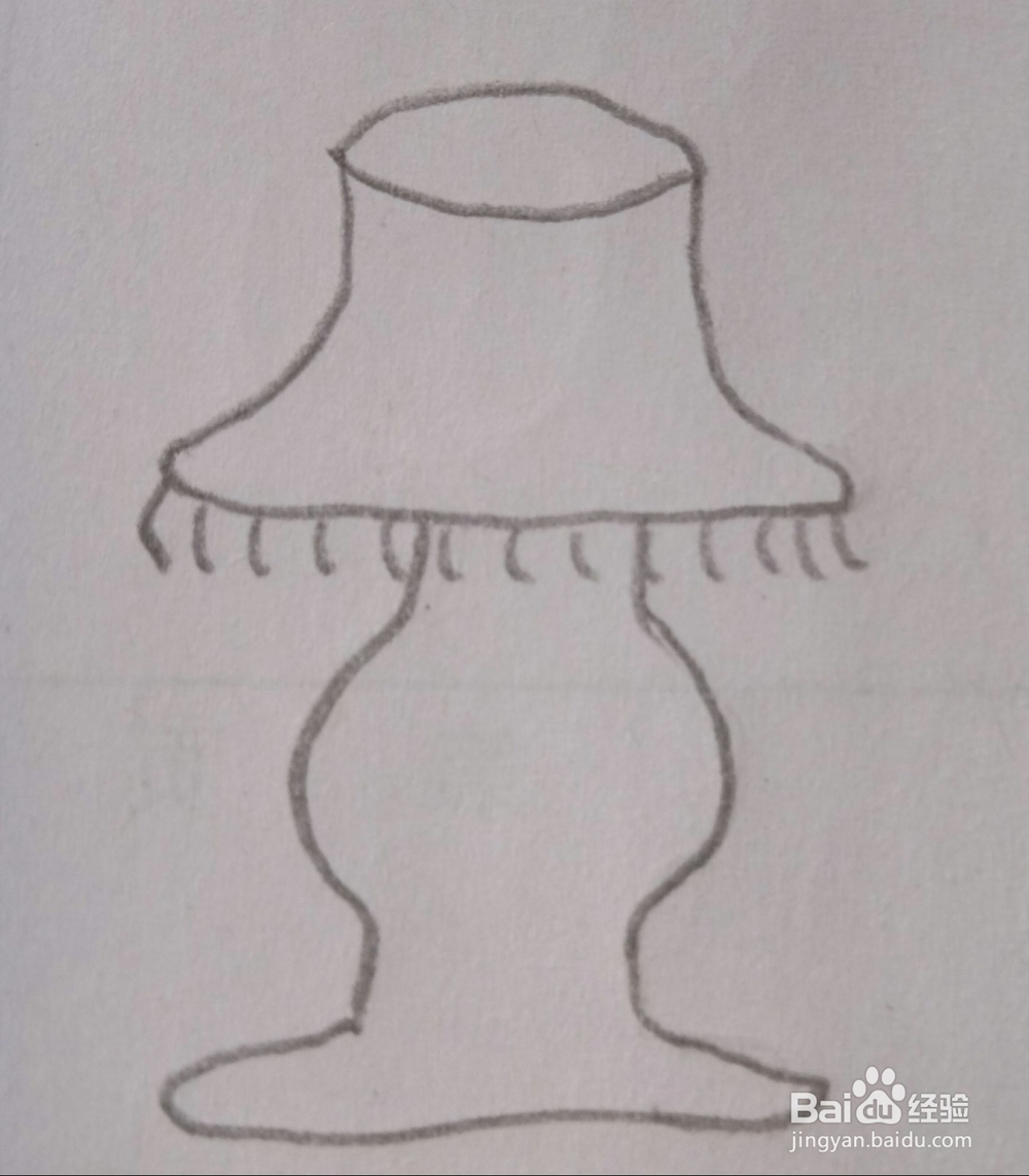 简笔画台灯画法二