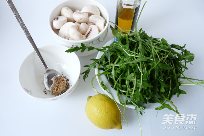 芝麻菜温拌蘑菇