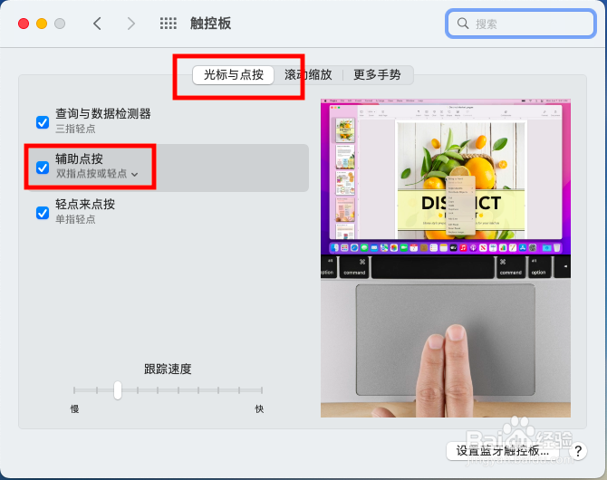怎么取消苹果电脑触控板右键菜单设置?