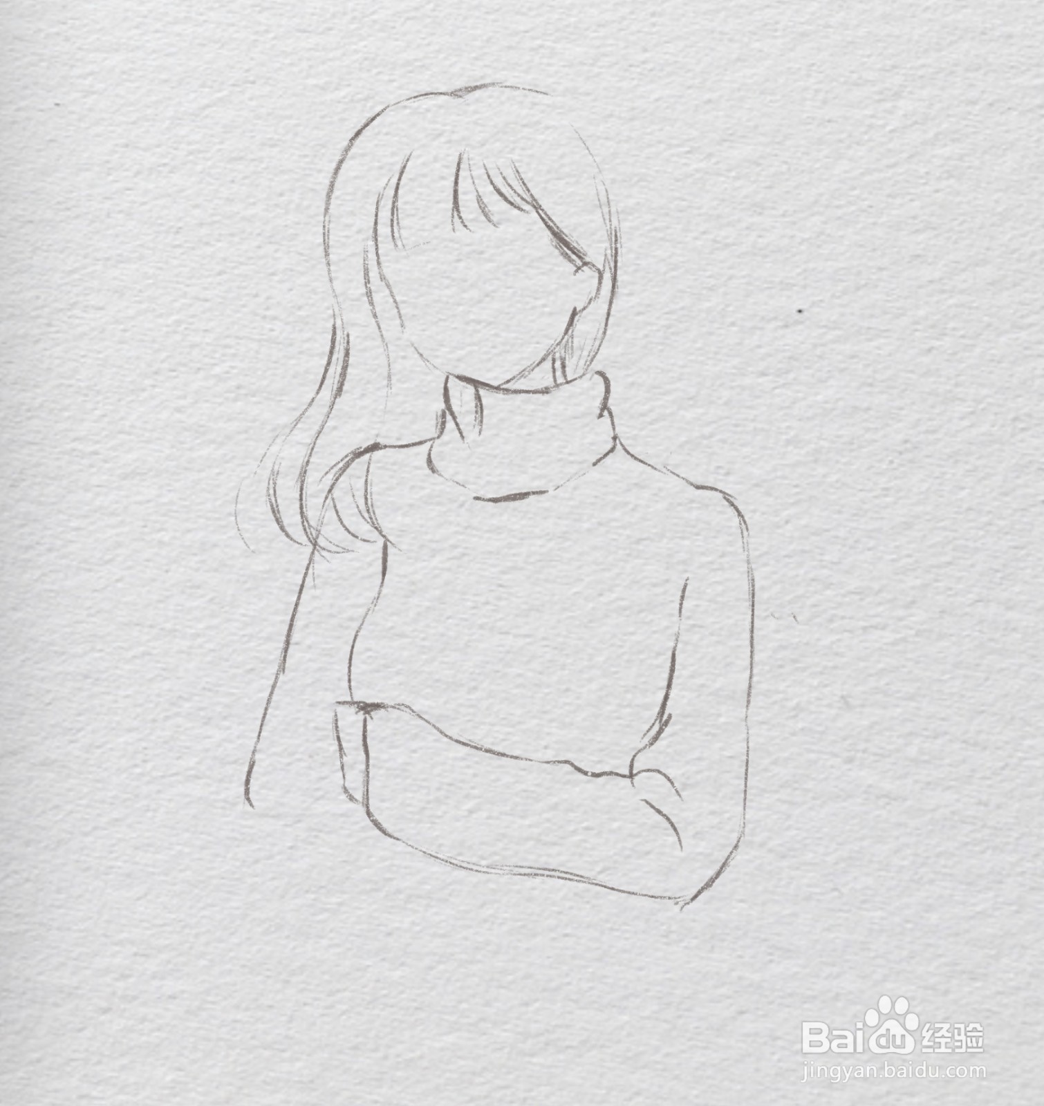 怎么用Ipad画一个穿毛衣的少女线稿?