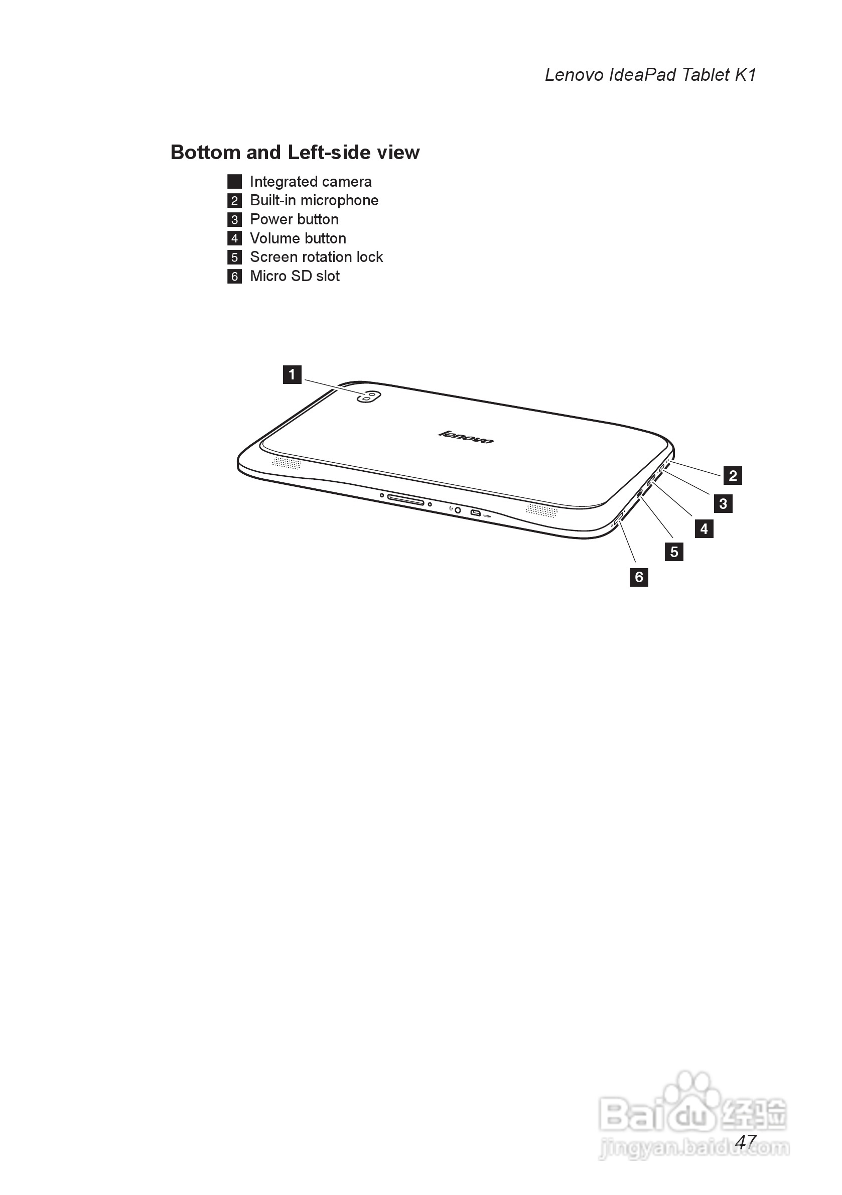 联想IdeaPad Tablet K1笔记本电脑说明书:[6]