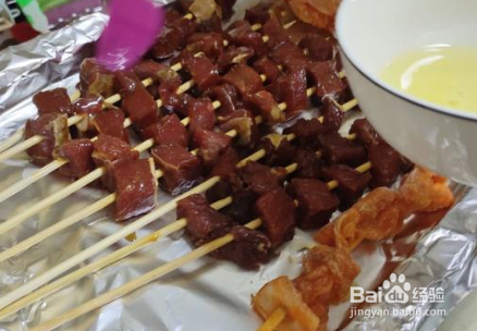 自制牛肉串烧烤