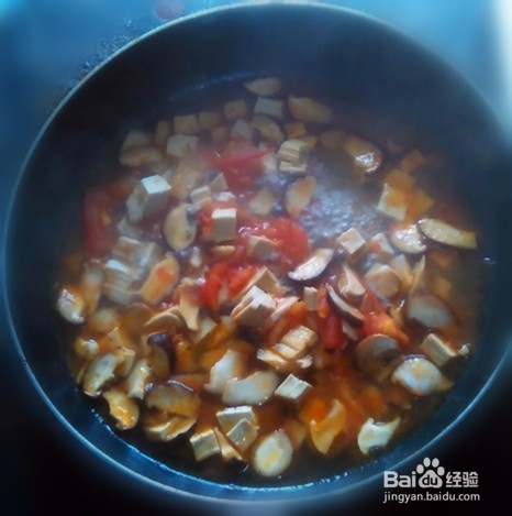 蘑菇西红柿豆腐汤