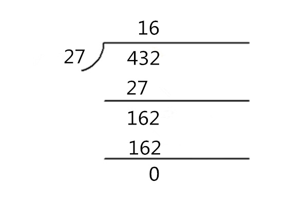 432÷27的竖式方法，请问竖式的计算方法