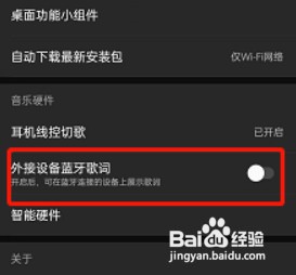 网易云音乐怎么打开外接蓝牙设备歌词