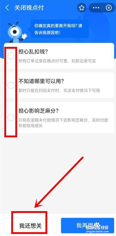 晚点付怎么关闭