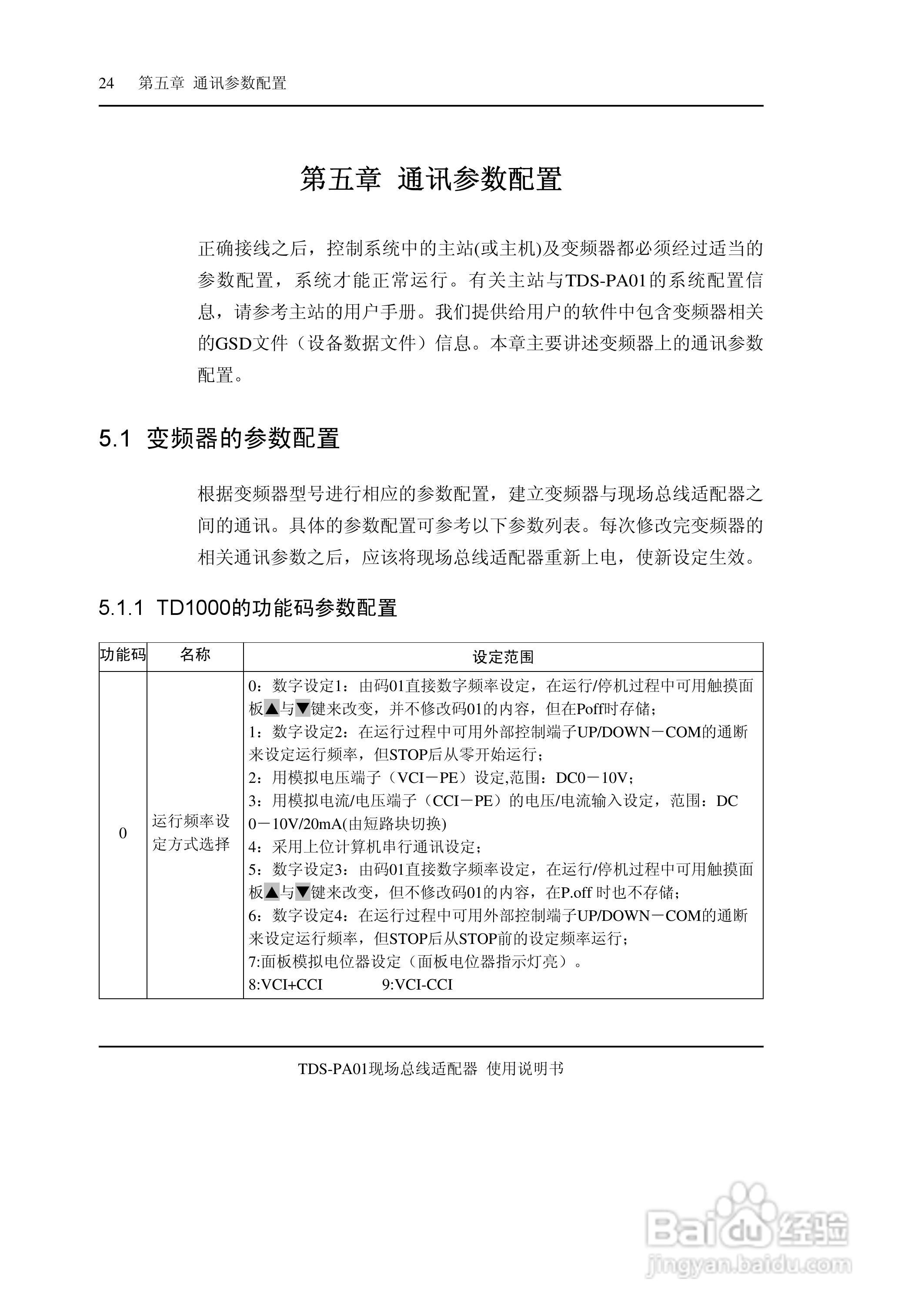 TDS-PA01现场总线适配器使用说明书:[3]