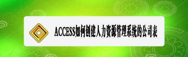 <b>ACCESS如何创建人力资源管理系统的公司表</b>