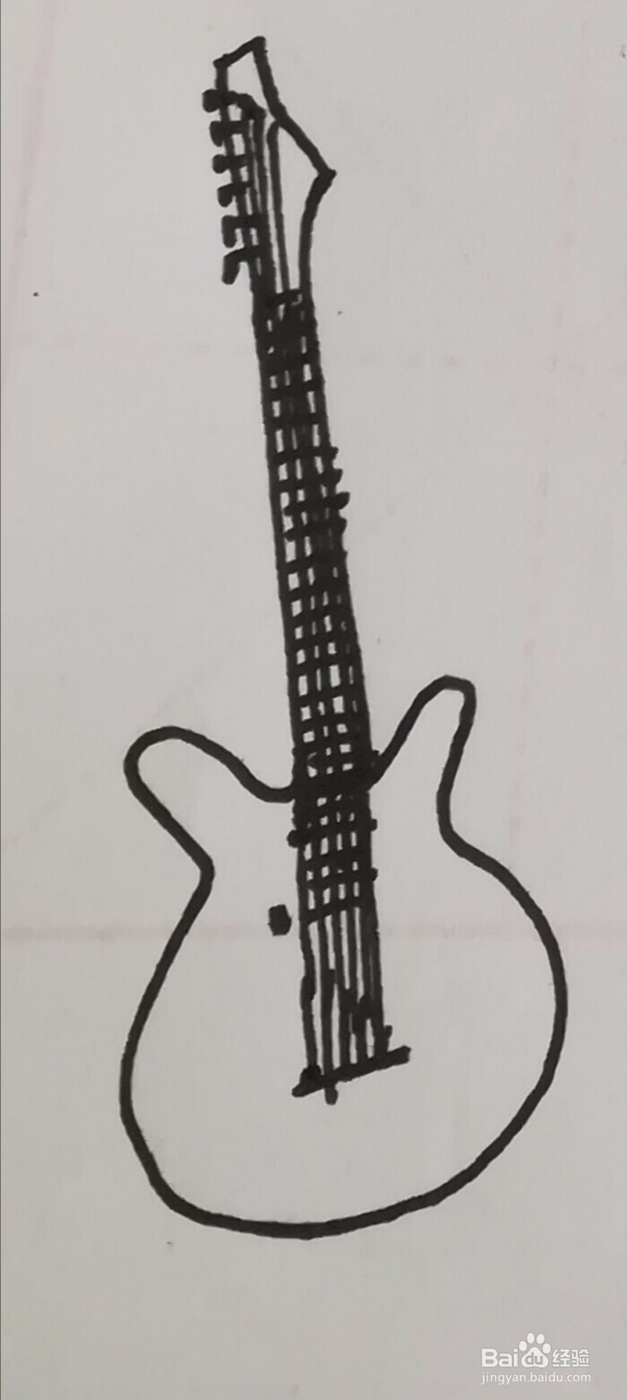 电吉他简笔画怎么画，按步骤图轻松学会