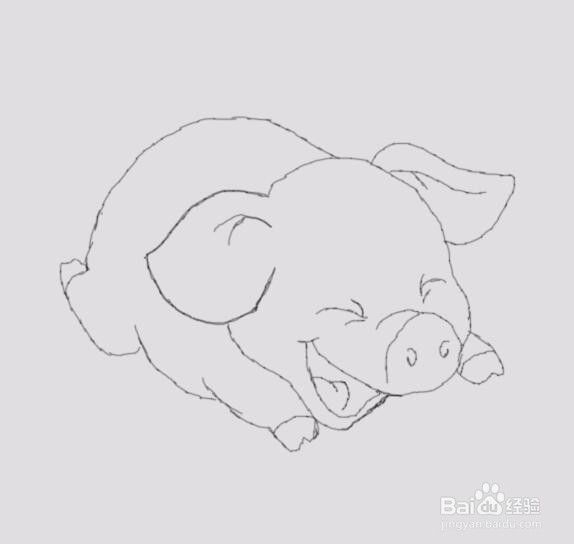 可爱的小猪是怎么画的
