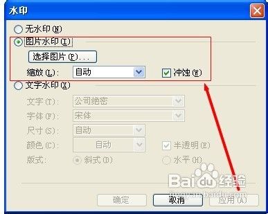 怎样使用word2003制作水印