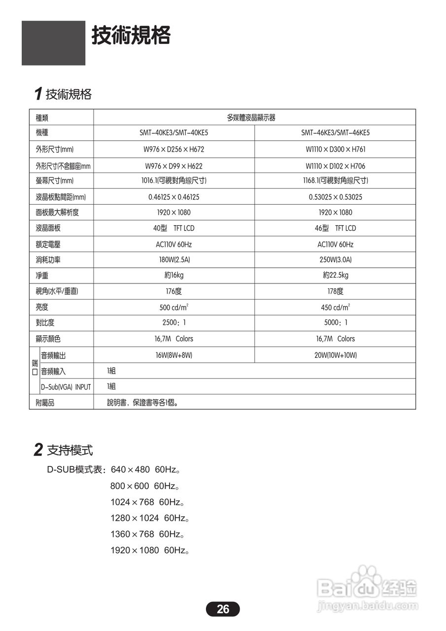 三洋SMT-46KE5液晶显示器使用说明书:[3]