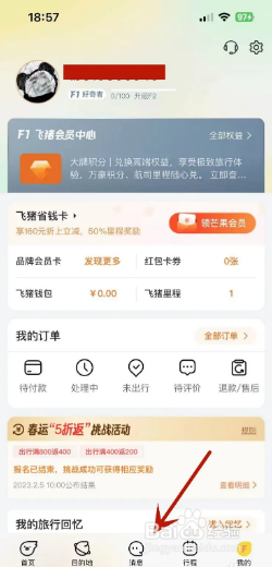 飞猪旅行如何打开互动消息通知功能？