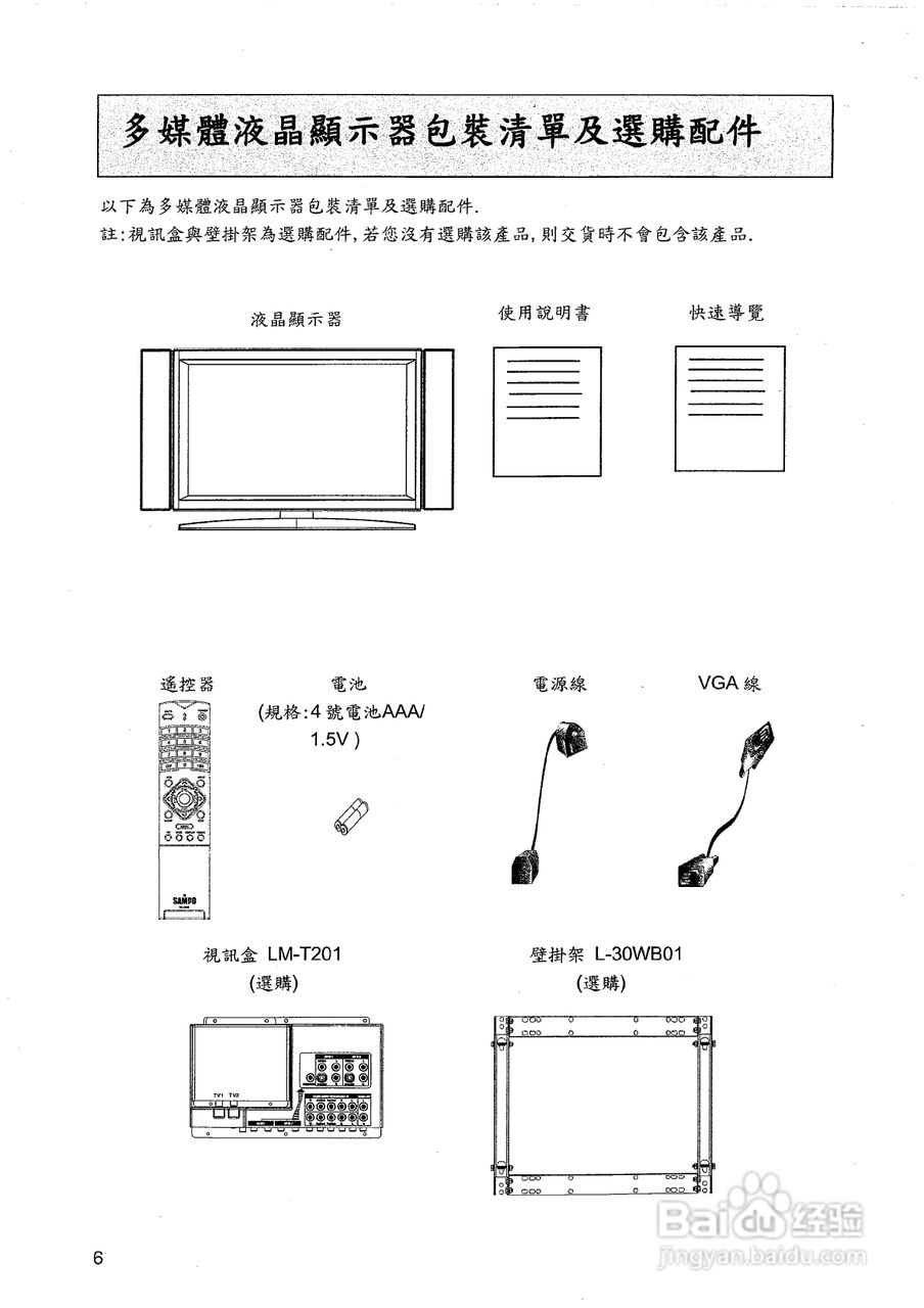 声宝LM-27PN型多媒体液晶显示器说明书:[1]