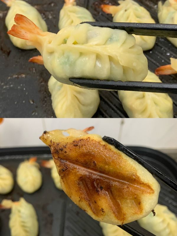 生煎烫面黄瓜虾饺