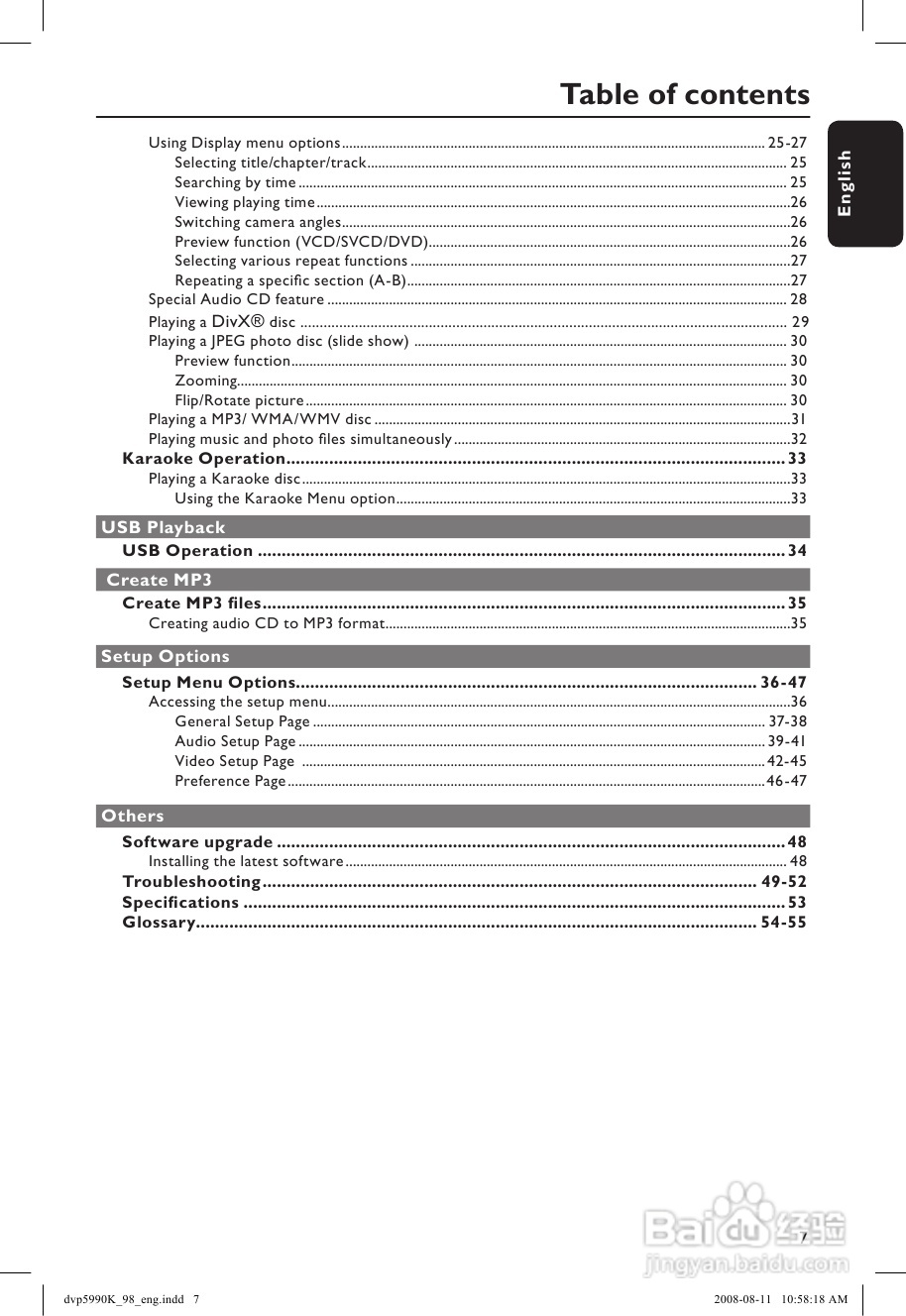 飞利浦DVP5990K/98 DVD播放机使用说明书:[1]