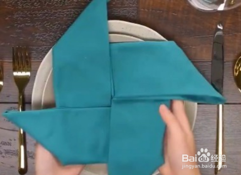 口布的最简单十种折法 百度经验