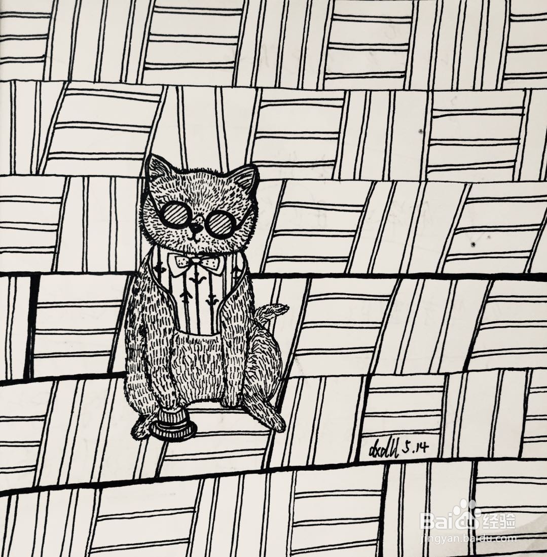 插画教程之按铃的猫咪