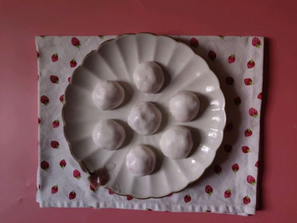 山药玫瑰水晶汤圆