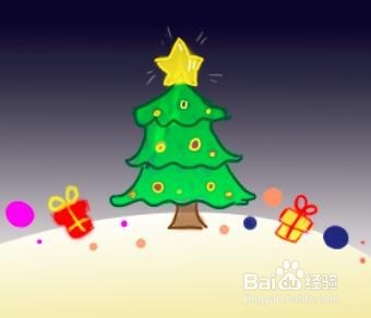 简笔画教学：如何画一棵圣诞树