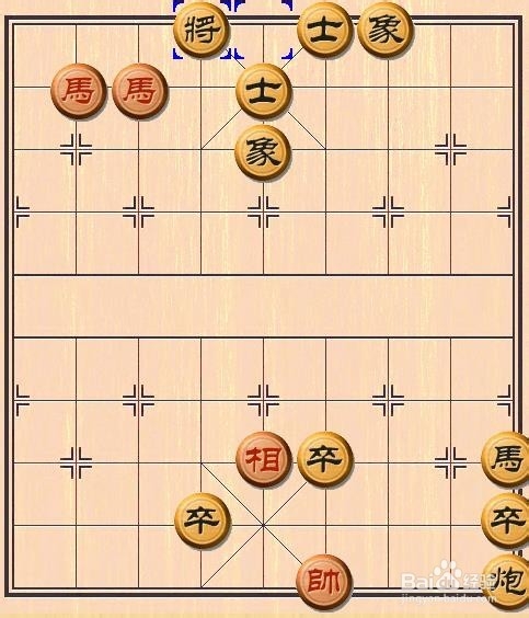象棋杀法的练习：[17]双马饮泉2