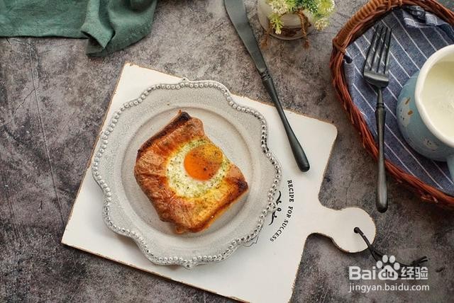 家庭自制鸡蛋吐司披萨