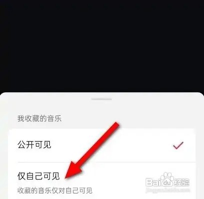 抖音App收藏的音乐怎么设置仅自己可见