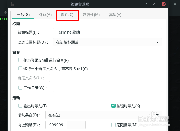 Manjaro终端文字选区颜色怎么设置