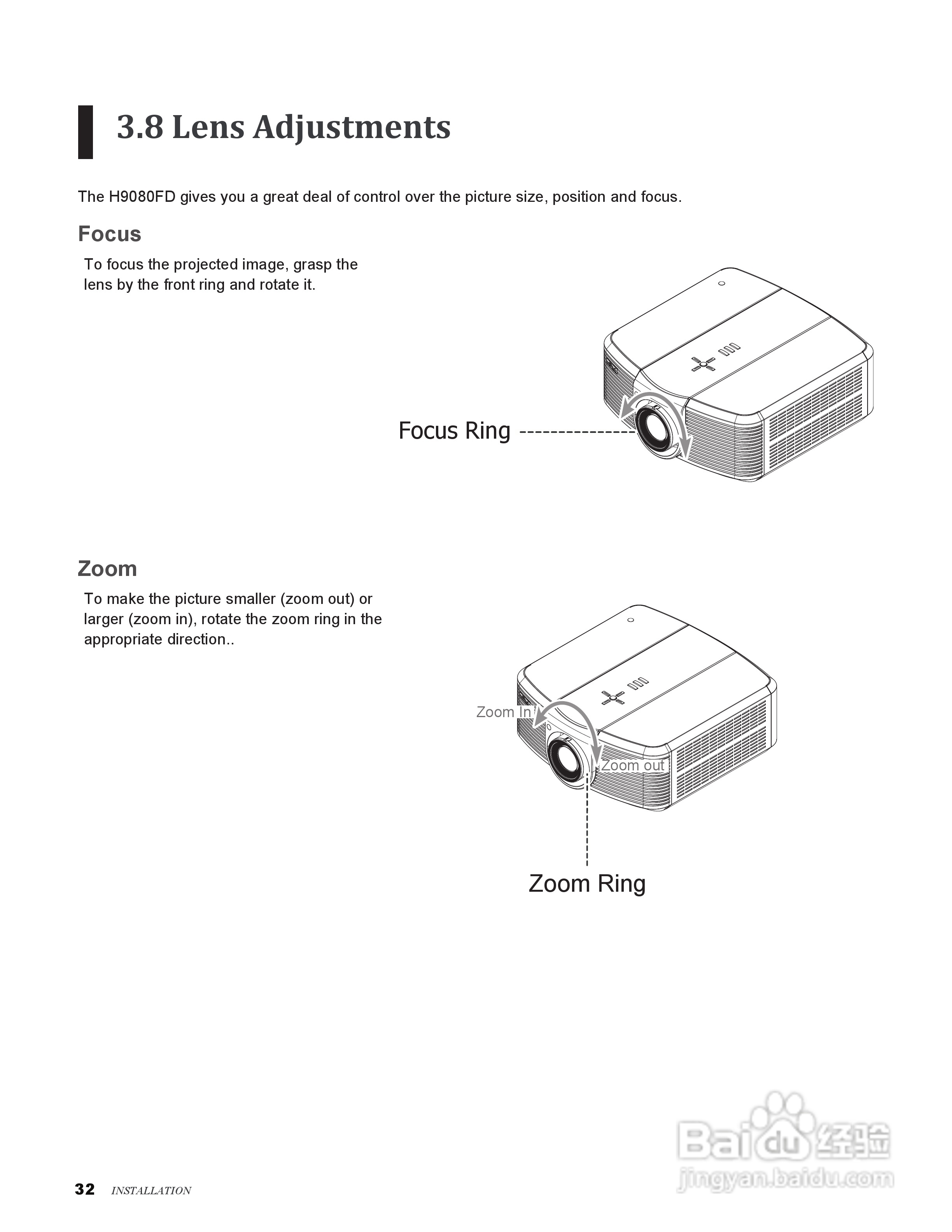 丽讯Vivitek H9080FD投影机说明书:[4]