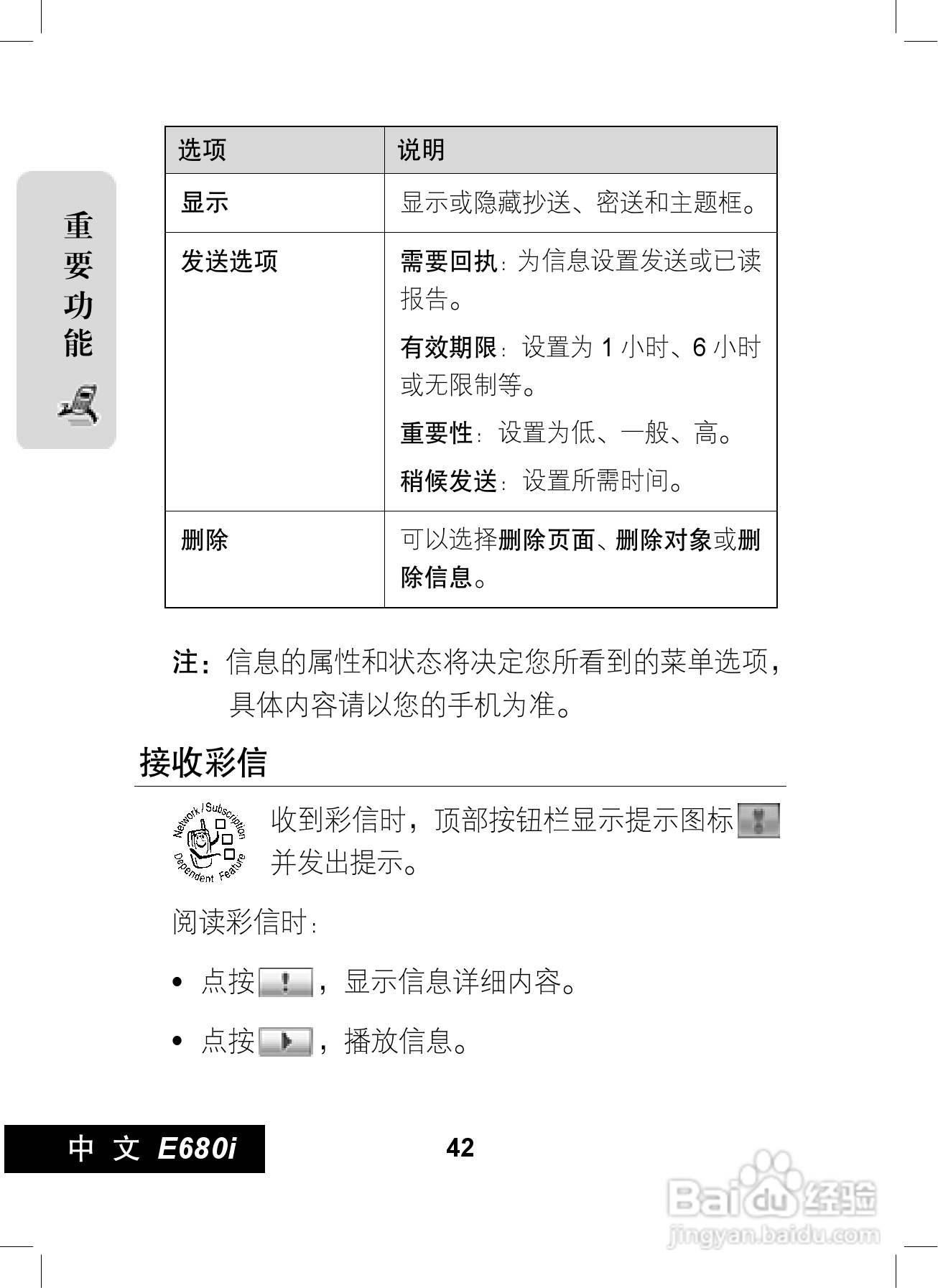 摩托罗拉E680i手机使用说明书:[5]