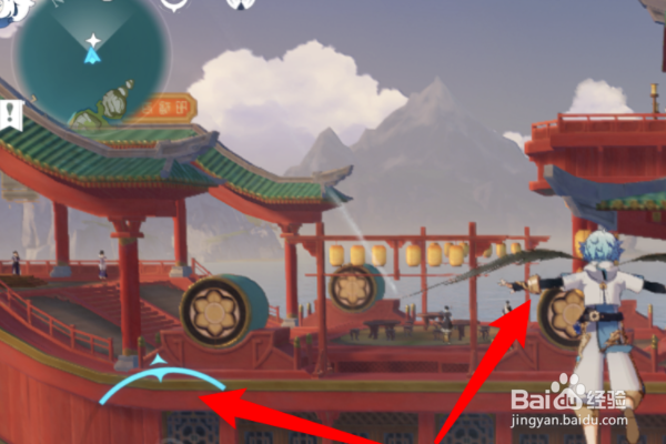 原神与落霞对话怎么上去