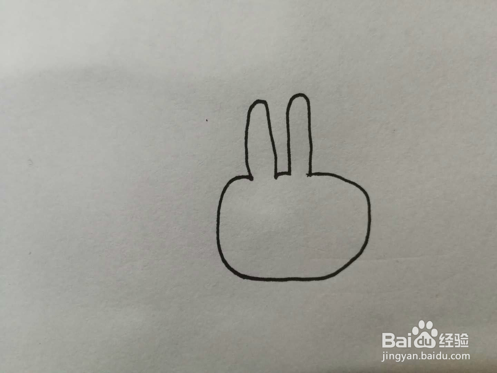 简笔画生气的兔子