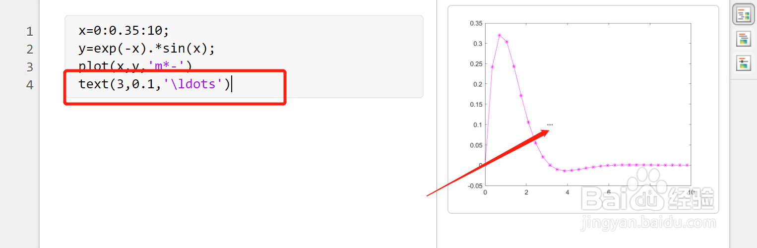 如何在MATLAB图形中描述...