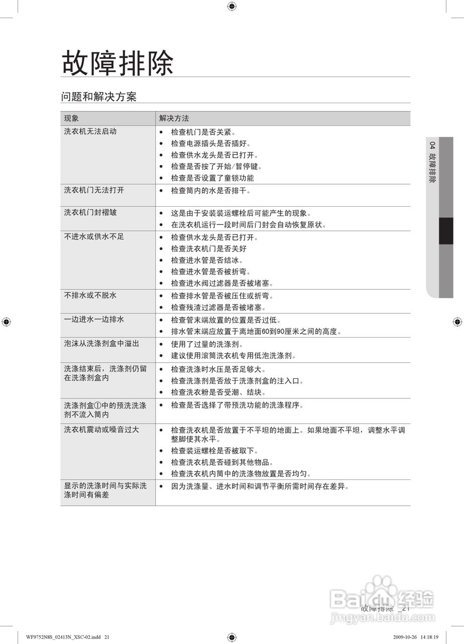三星WF9752N8S洗衣机使用说明书:[3]