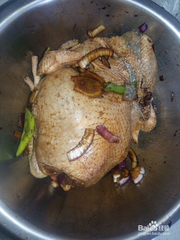 微波炉烤鸡做法。皮焦肉嫩