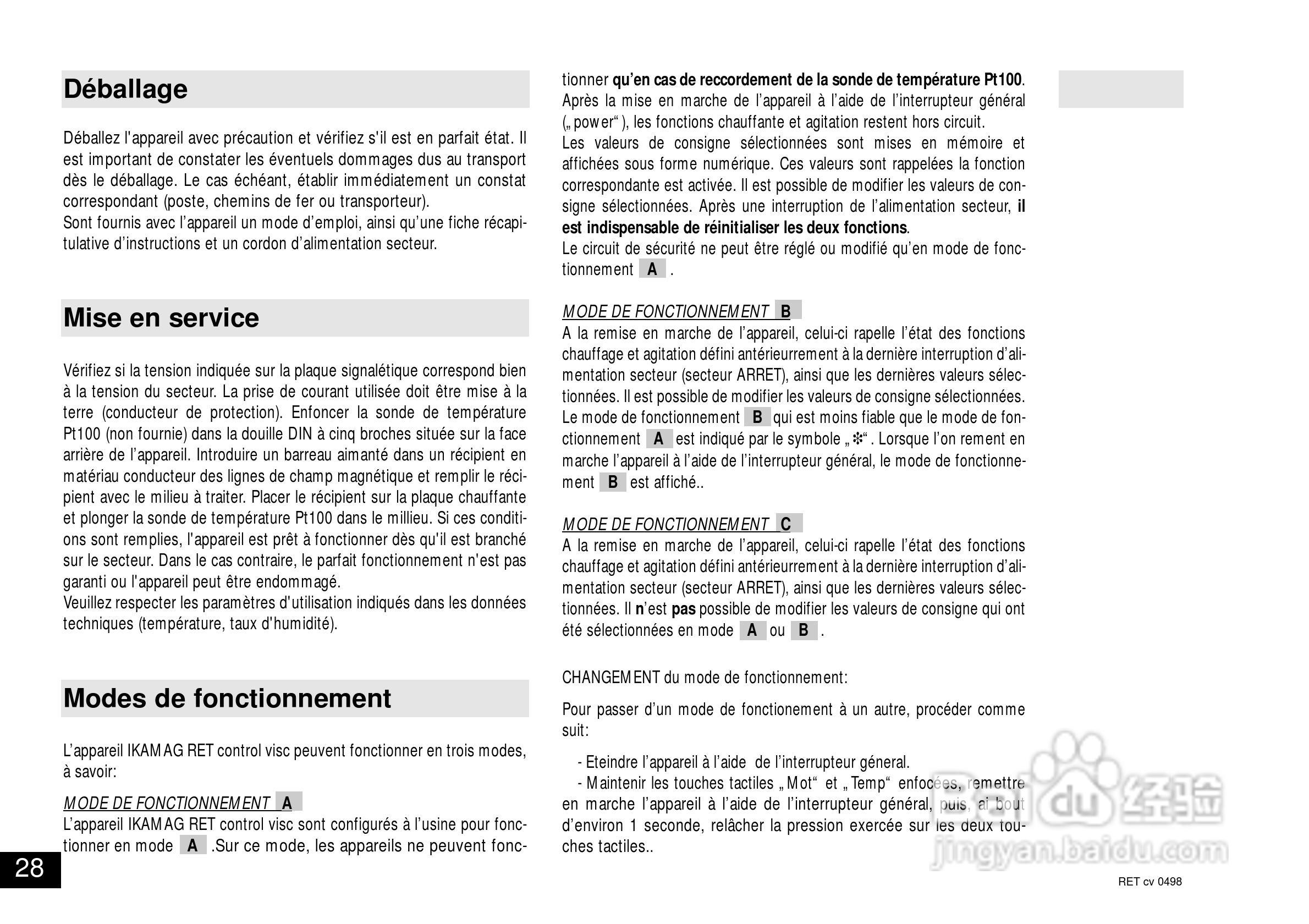 IKA RET控制型安全加热磁力搅拌器使用说明书:[3]