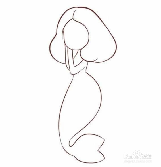 美人鱼的简笔画